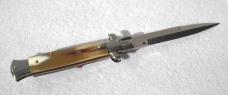 FRANK BELTRAME 9" BRAZILIAN HORN SCALES BAYONET BLADE ITALIAN STILETTO MANIAGO ITALY