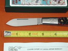 New York Knife Co Red Jigged Bone Barlow Knife By Cooper Cutlery Matteawan M1506-RJB USA Made 