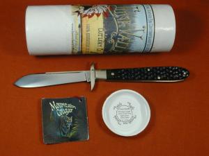 Tuna Valley Cutlery Green Toad Jigged Bone Mountain Cougar Swing Guard Knife 1 of 5 COA Made USA