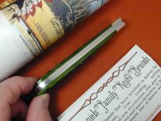 Tuna Valley Cutlery Green Toad Jigged Bone Mountain Cougar Swing Guard Knife 1 of 5 COA Made USA