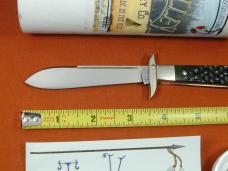 Tuna Valley Cutlery Green Toad Jigged Bone Mountain Cougar Swing Guard Knife 1 of 5 COA Made USA
