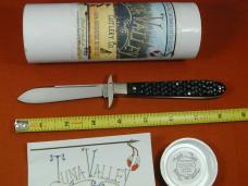 Tuna Valley Cutlery Green Toad Jigged Bone Mountain Cougar Swing Guard Knife 1 of 5 COA Made USA
