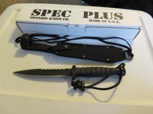 ONTARIO SP15 LSA FIGHTER USA MADE KNIFE AND SHEATH NEW IN BOX
