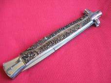 Ultra Rare PASCOTTO 62 cm. Button Open/Close STAG Stiletto Switchblade Knife
