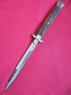 Ultra Rare PASCOTTO 62 cm Button OpenClose STAG Stiletto Switchblade Knife