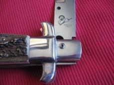 Ultra Rare PASCOTTO 62 cm. Button Open/Close STAG Stiletto Switchblade Knife