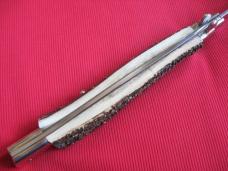 Ultra Rare PASCOTTO 62 cm. Button Open/Close STAG Stiletto Switchblade Knife
