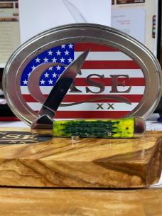Case XX Green Apple 61549WL Peach Seed Jigged Bone Copperlock