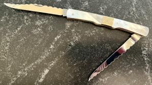 Beautiful Graham Clayton Digbys Kelham Island Mother Of Pearl 2 Blade Knife Sheffield England