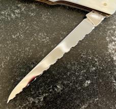 Beautiful Graham Clayton Digby's Kelham Island Mother Of Pearl 2 Blade Knife, Sheffield England