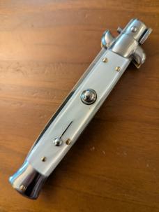 23CM/9INCH PEARLEX GIOVANNI BELTRAME FLAT BLADE STILETTO AUTOMATIC 
