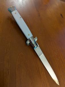 23CM/9INCH PEARLEX GIOVANNI BELTRAME FLAT BLADE STILETTO AUTOMATIC 
