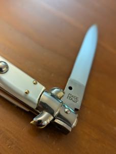 23CM/9INCH PEARLEX GIOVANNI BELTRAME FLAT BLADE STILETTO AUTOMATIC 