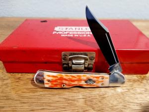 2008 Case xx mini copperlock, burnt salmon bone, pattern # 61749L ss