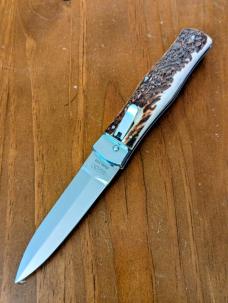 NIB STAG MIKOV PREDATOR DAGGER BLADE AUTOMATIC 