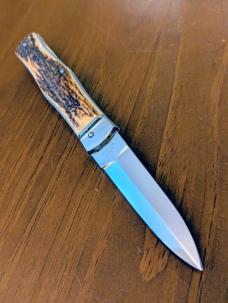 NIB STAG MIKOV PREDATOR DAGGER BLADE AUTOMATIC 