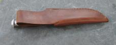 Mexican Fighter Old Knife 11 1/4" OAL Stacked Leather Alu Washers Round Pommel  Full Tang Unusual
