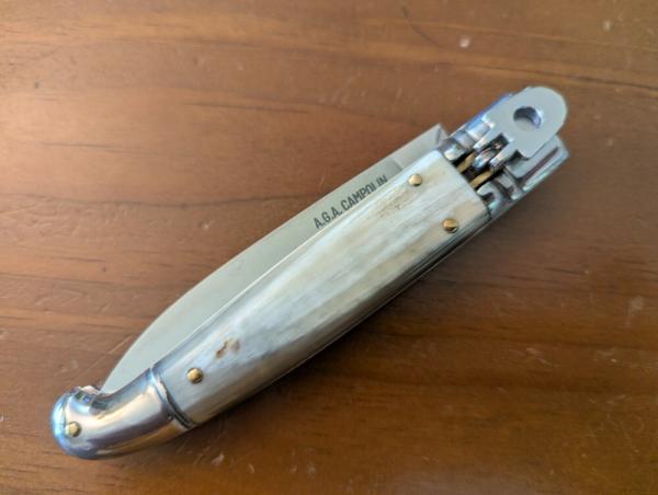 NIB AGA Campolin Old Style 21cm - 8" Birdbeak leverlock in Blonde Brazilian Horn NIB AGA Campolin Old Style 21cm - 8" Birdbeak leverlock in Blonde Brazilian Horn