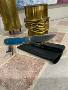 Hand Crafted File Knife w/Kydex Sheath and Lanyard Made in USA