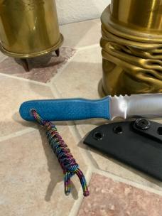Hand Crafted File Knife w/Kydex Sheath and Lanyard Made in USA