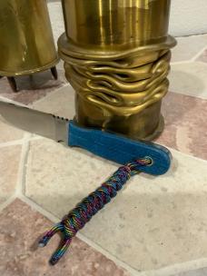 Hand Crafted File Knife w/Kydex Sheath and Lanyard Made in USA