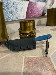 Hand Crafted File Knife w/Kydex Sheath and Lanyard Made in USA