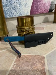 Hand Crafted File Knife w/Kydex Sheath and Lanyard Made in USA