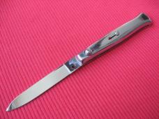 Vintage RED DOT Italian All Metal Button Open/Close STILETTO Switchblade Knife