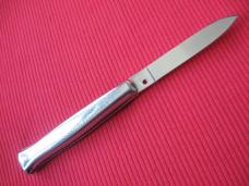 Vintage RED DOT Italian All Metal Button Open/Close STILETTO Switchblade Knife