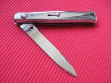 Vintage RED DOT Italian All Metal Button Open/Close STILETTO Switchblade Knife