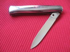 Vintage RED DOT Italian All Metal Button Open/Close STILETTO Switchblade Knife