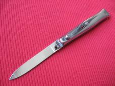 Vintage RED DOT Italian All Metal Button Open/Close STILETTO Switchblade Knife