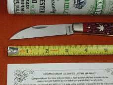 Weed & Co. 2025 Red Jigged Bone Wharncliffe Trapper Knife NIT from Cooper Cutlery USA W5119-RJB