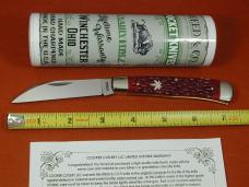 Weed & Co. 2025 Red Jigged Bone Wharncliffe Trapper Knife NIT from Cooper Cutlery USA W5119-RJB