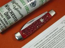 Weed & Co. 2025 Red Jigged Bone Wharncliffe Trapper Knife NIT from Cooper Cutlery USA W5119-RJB