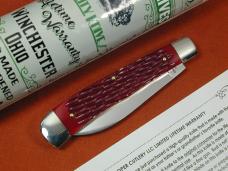 Weed & Co. 2025 Red Jigged Bone Wharncliffe Trapper Knife NIT from Cooper Cutlery USA W5119-RJB