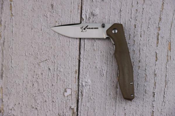 Blackjack Knives Linerlock Folder - Tan G-10 (3.5" S35VN) BCB156 Blackjack Knives Linerlock Folder - Tan G-10 (3.5" S35VN) BCB156