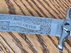 Marbles 100th Anniv Folding Bowie w/ Rare SMKW "GAME GETER" Error Catalog Page