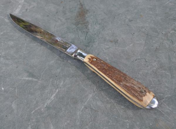 Anton Wingen Solingen Othello 9 1/2" Mint gnarly Stag One Piece Mirror Polished Frankfurt am Mein Anton Wingen Solingen Othello 9 1/2" Mint gnarly Stag One Piece Mirror Polished Frankfurt am Mein