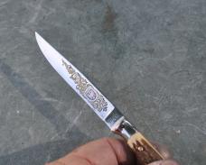 Anton Wingen Solingen Othello 9 1/2" Mint gnarly Stag One Piece Mirror Polished Frankfurt am Mein