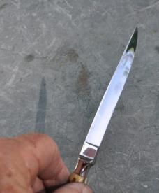 Anton Wingen Solingen Othello 9 1/2" Mint gnarly Stag One Piece Mirror Polished Frankfurt am Mein