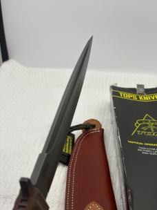 Tops Made In USA Wild Pig Hunter Large Survival / Tactical Full Tang Fixed Blade Sheath KNife