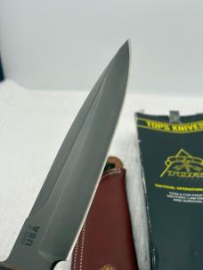 Tops Made In USA Wild Pig Hunter Large Survival / Tactical Full Tang Fixed Blade Sheath KNife
