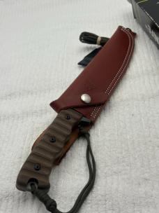 Tops Made In USA Wild Pig Hunter Large Survival / Tactical Full Tang Fixed Blade Sheath KNife