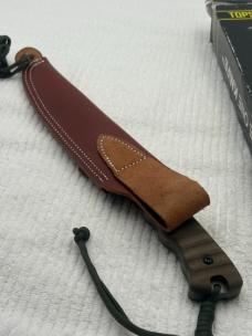 Tops Made In USA Wild Pig Hunter Large Survival / Tactical Full Tang Fixed Blade Sheath KNife