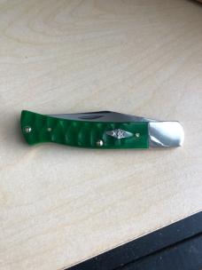 Case Axe Handle Green Gator Bone
