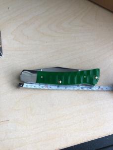Case Axe Handle Green Gator Bone