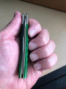 Case Axe Handle Green Gator Bone