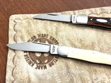 SOLD - 3-Blade Swell Center Whittler by Rick (R.E.) Browne with Mammoth Ivory covers