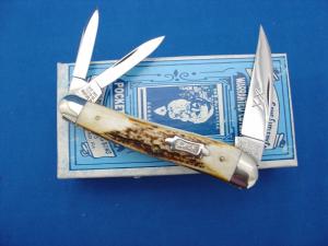 Case Classic 530055 "THICK" Stag Handle Whittler Knife 